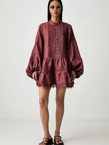 Bardot rochie din in ANTONIA