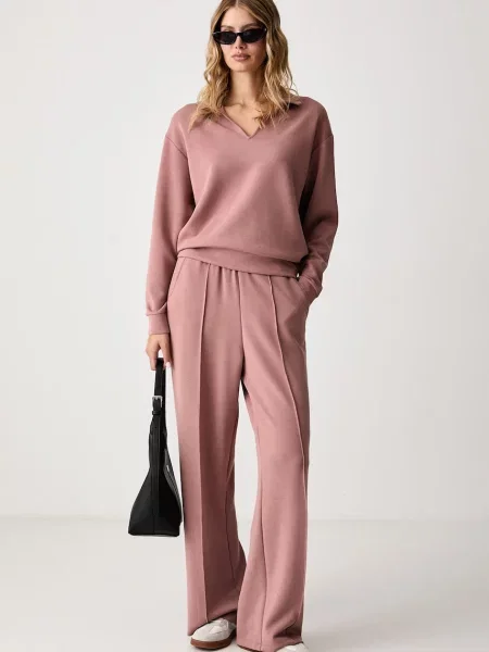 United Colors of Benetton pulover z modalom roza