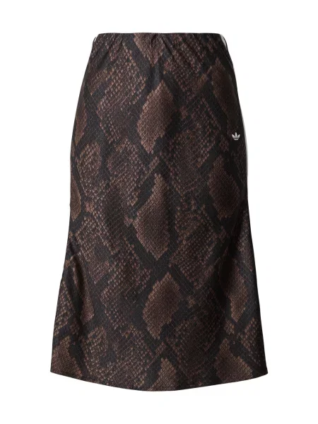 Adidas Originals Saténová Sukně Snake Print tmavě bílá hnědá