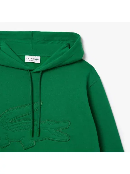 Lacoste Bluza Z Kapturem Xl Croc Jogger zielona