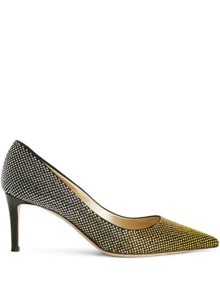 Pantofi cu toc Giuseppe Zanotti de cristal negru