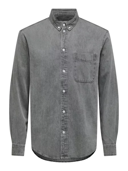 Only & Sons Cămașă ONSOrson denim gri