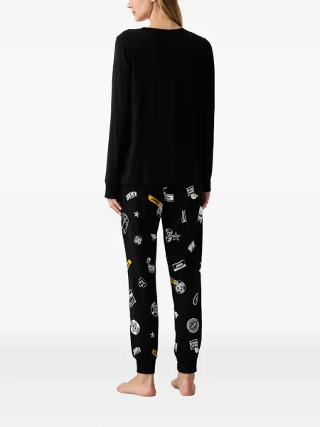 Pijamale Dkny cu imagine negru