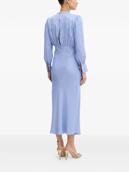 Rochie Twinset cu decolteu în V albastru
