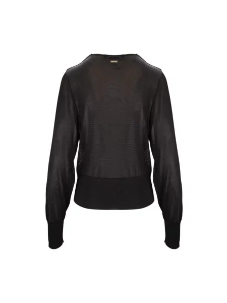 Bluzka Dsquared2 z dekoltem w serek czarna