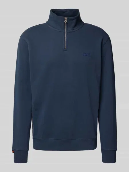 Bluza o kroju regular fit z wyhaftowanym logo Superdry granatowa