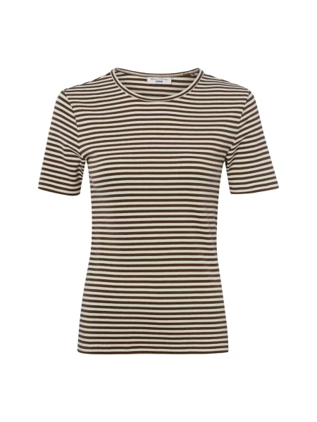 Marc O'Polo Denim Koszulka Kobiety brązowy|biały w paski S brązowa
