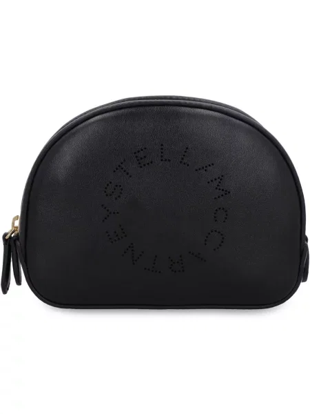 Torebka Stella Mccartney skórzana z logo czarna