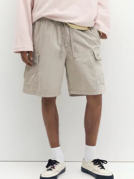 Pull&Bear Cargo nadrágok greige