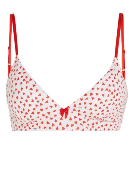 Сутиен Karl Lagerfeld със сърца бяло