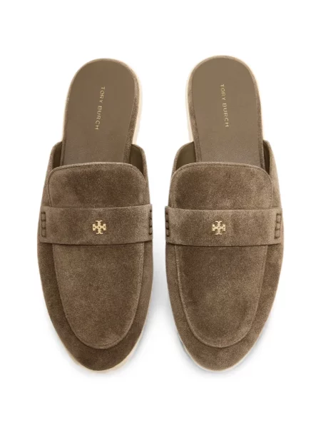 Szarvasbőr slip on mules Tory Burch barna