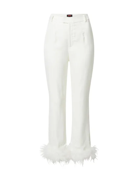 Misspap Pantaloni cutați fildeş