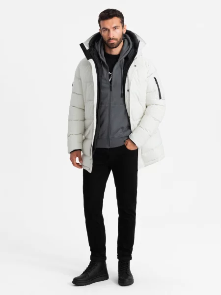 Parka Ombre Clothing biela