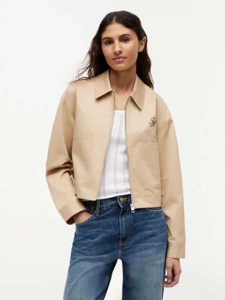 TOMMY HILFIGER Geacă de primăvară-toamnă bej