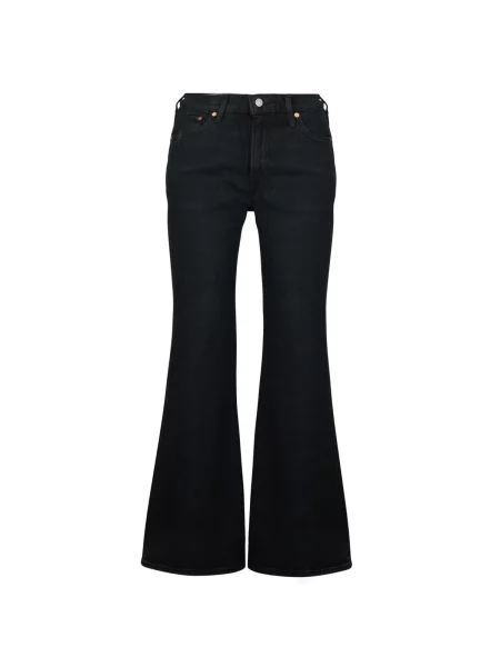Džínsy so strihom ku čižmám Levi's rozšírené čierna