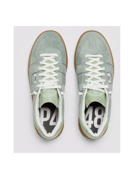 Sneakersy P448 zamszowe zielone