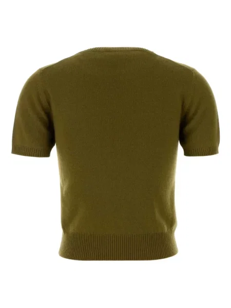 Top Miu Miu din cașmir verde