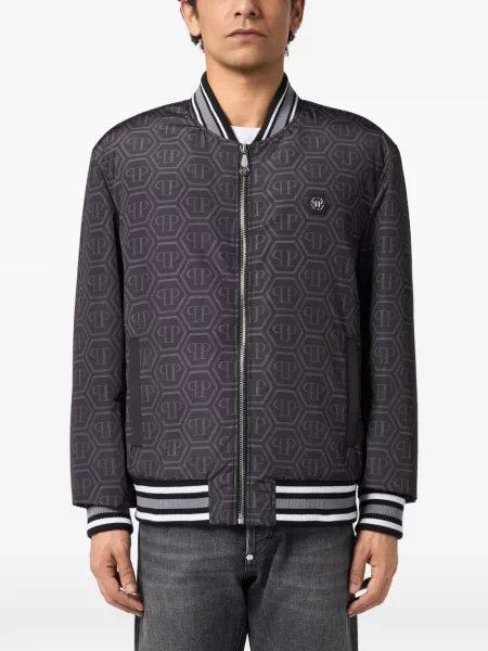 Geacă bomber Philipp Plein cu imagine negru