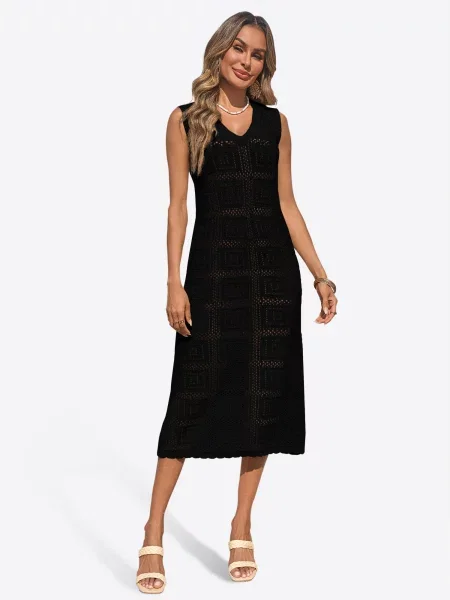 Imily Bela Rochie tricotat negru