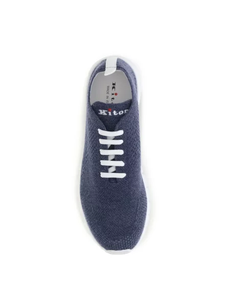 Sneakersy Kiton skórzane niebieskie