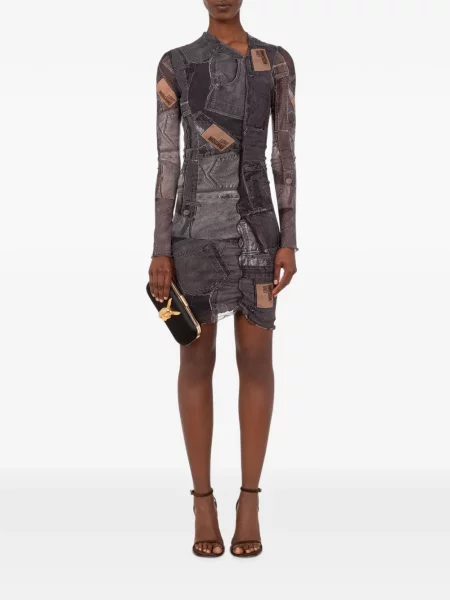 Rochie Love Moschino plasă gri