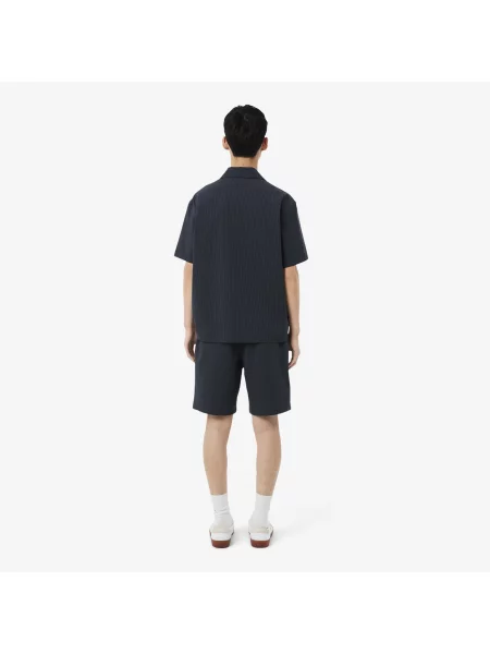 Lacoste Szorty W Paski Relaxed Fit czarne