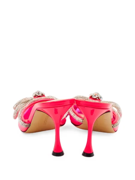 Papuci tip mules Mach & Mach cu funde roz