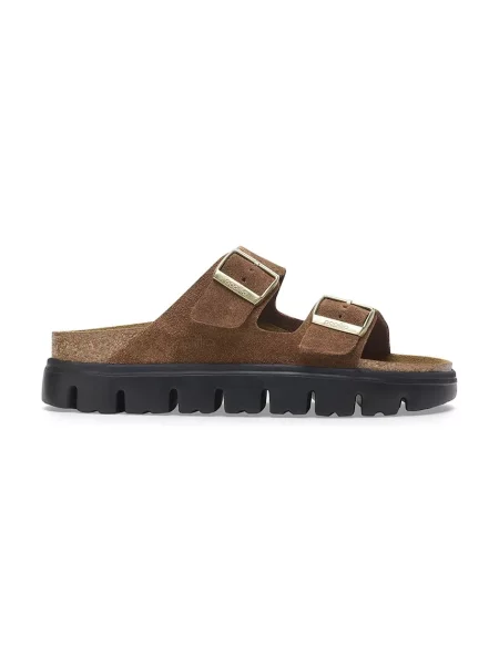 Birkenstock papuci din piele Arizona Chunky Birkenstock x Papillio femei cu platforma maro