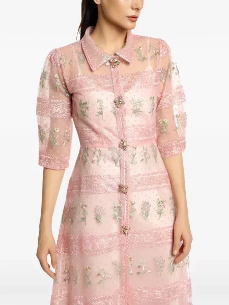Rochie Miau By Clara Rotescu cu model floral roz