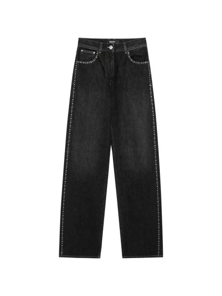 Blugi drepți Versace negru