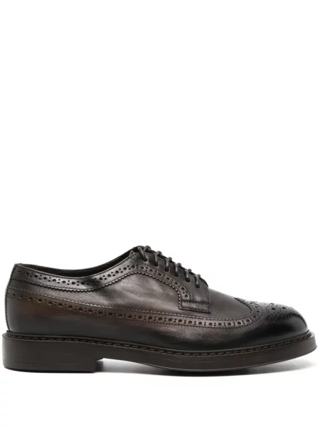 Brogues Doucal's cu șireturi din piele maro