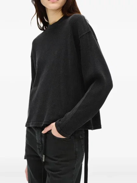 Lung tricou Ann Demeulemeester cu imagine negru