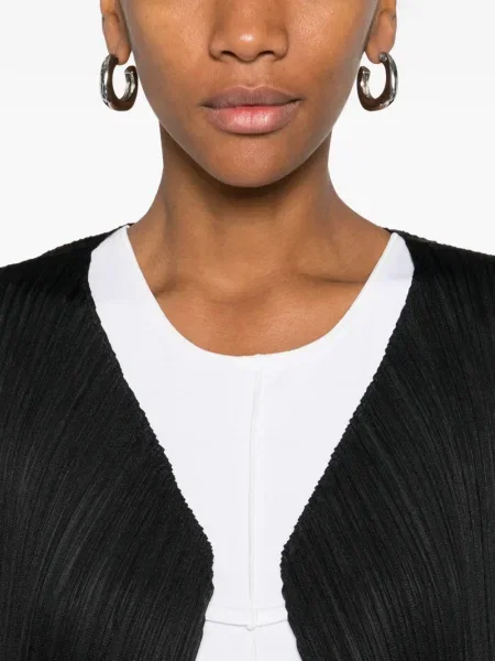 Palton Pleats Please Issey Miyake plisat negru