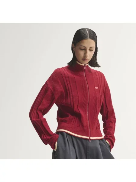 Pletený sportovní top Adidas červený