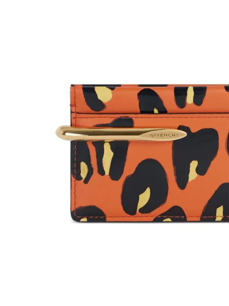 Portofel Givenchy din piele cu imagine portocaliu