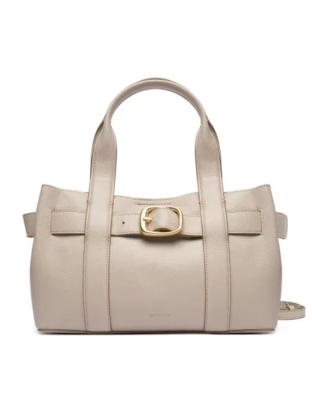 Calvin Klein Ročna torba Buckle Mini Tote With Strap bež