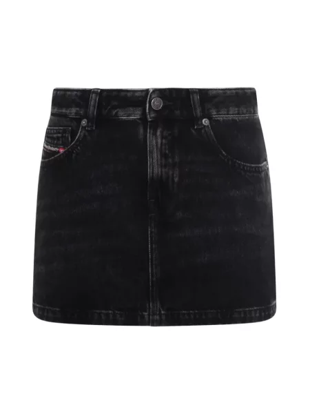 Małe mały spódnica-szorty Diesel z 5 kieszeniami czarne