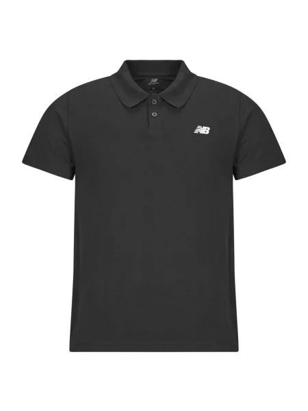 Polo majica New Balance s kratkimi rokavi črna