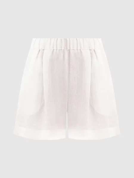 Льняные шорты Asceno белые