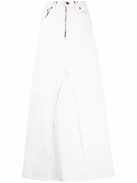 Fustă din denim Maison Margiela alb