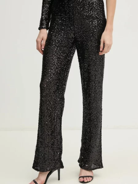 Pepe Jeans pantaloni ANGIE femei drept high waist negru