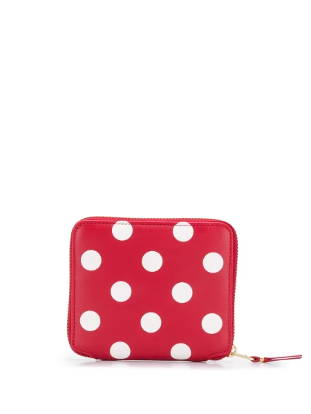 Puntíkatá peněženka Comme Des Garçons Wallet červená
