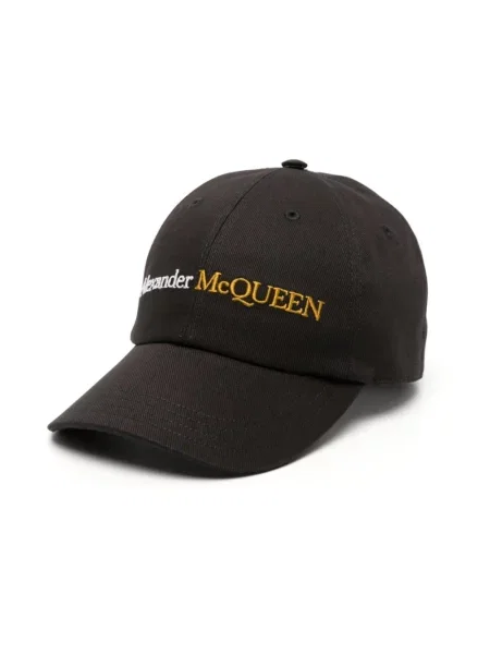 Czapka z daszkiem Alexander Mcqueen z logo czarna