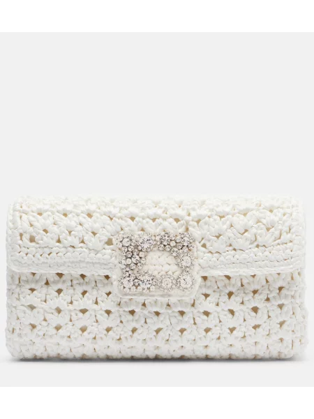 Pisemska torbica Roger Vivier bela