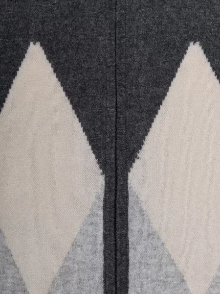 Cardigan Ballantyne din cașmir cu model argyle gri