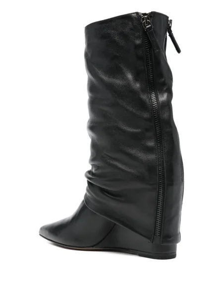 Botine The Seller din piele negru