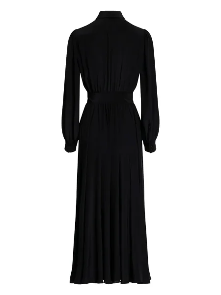 Rochie maxi Elie Saab cu broderie de costum negru
