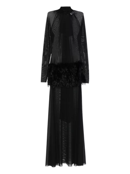 Rochie Atu Body Couture cu pene negru