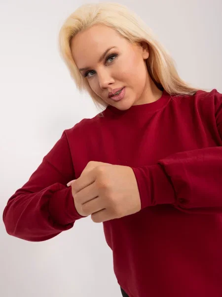 Mikina Basic Feel Good vínová