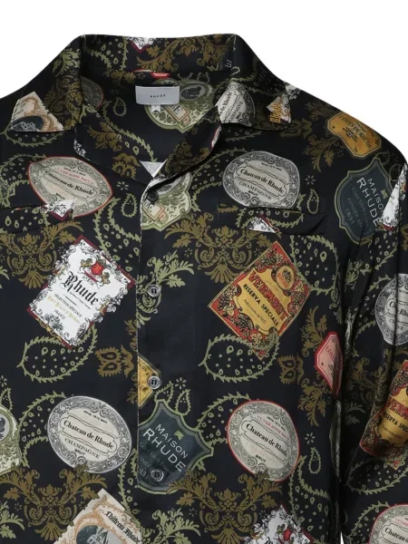 Cămașă Rhude cu imagine negru